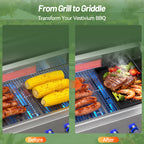 2-in-1 Reversible Cast Iron Griddle for Grill