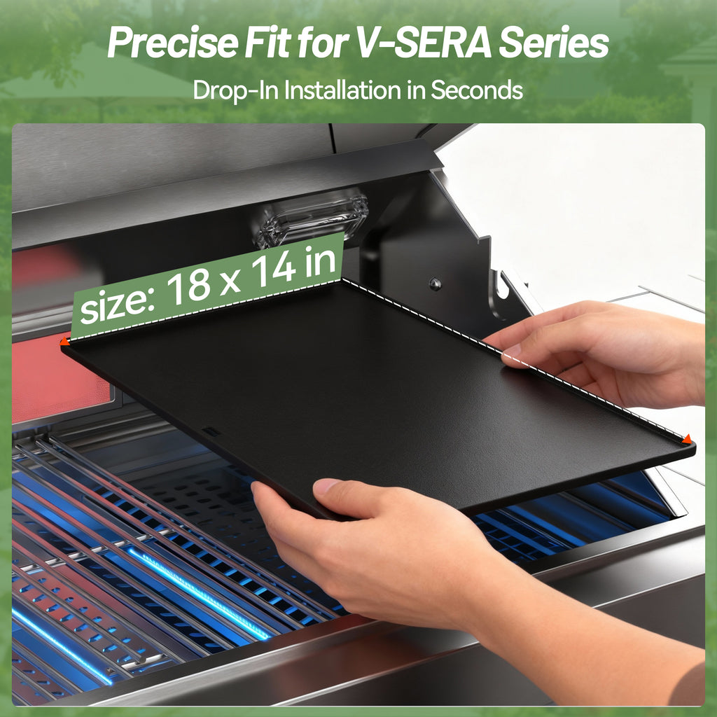 2-in-1 Reversible Cast Iron Griddle for Grill