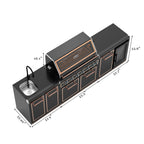 ROMA Black-Gold 304 Stainless Steel Outdoor Kitchen Set