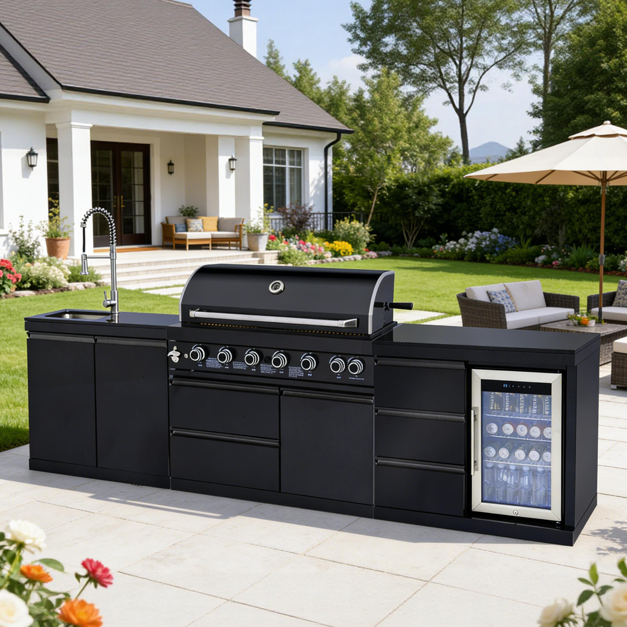 SERA-B Series Outdoor Modular Kitchen – All-in-One Backyard Cooking System