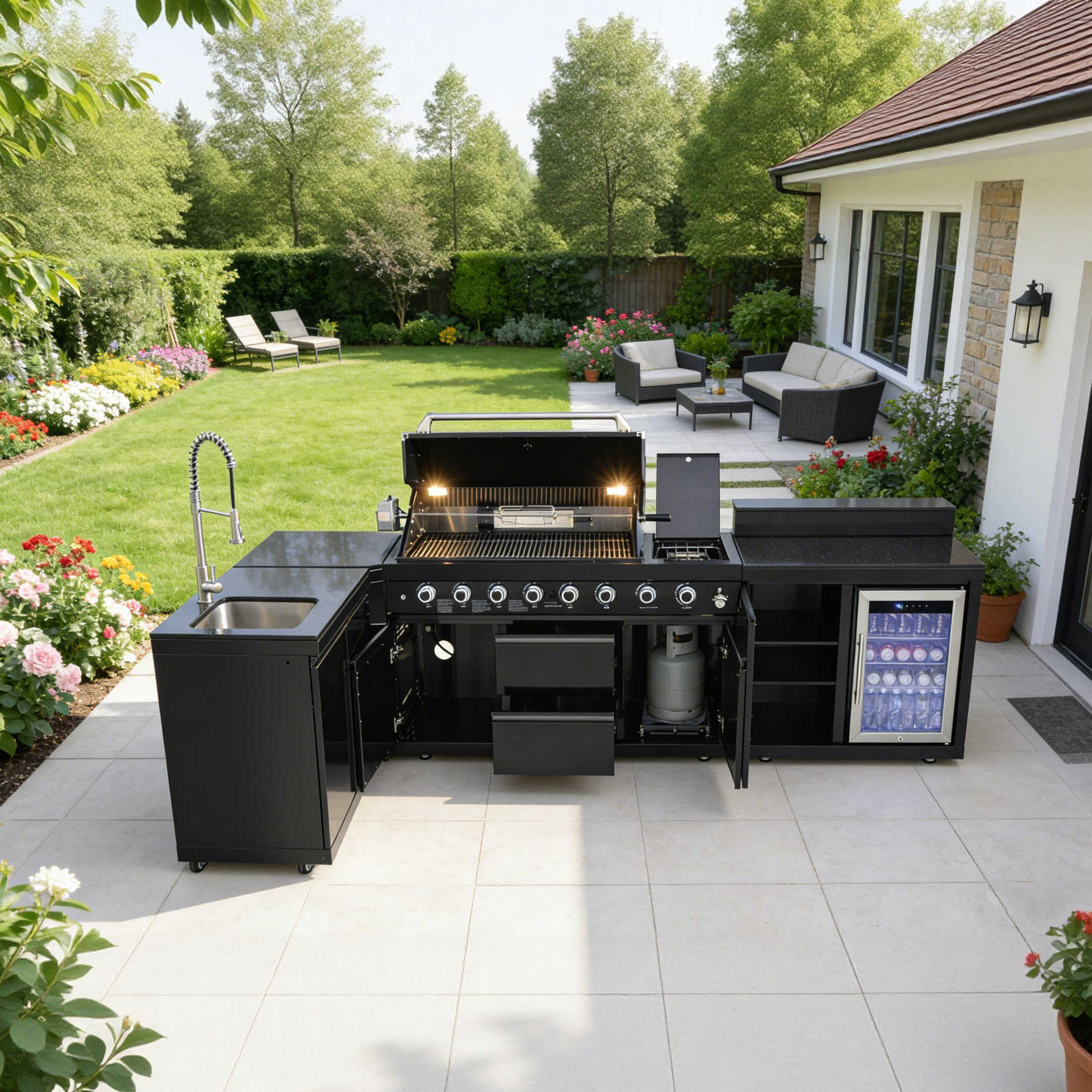 SERA-B Series Outdoor Modular Kitchen – All-in-One Backyard Cooking System