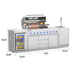 SERA series outdoor modular kitchen SC26-1 - Silver