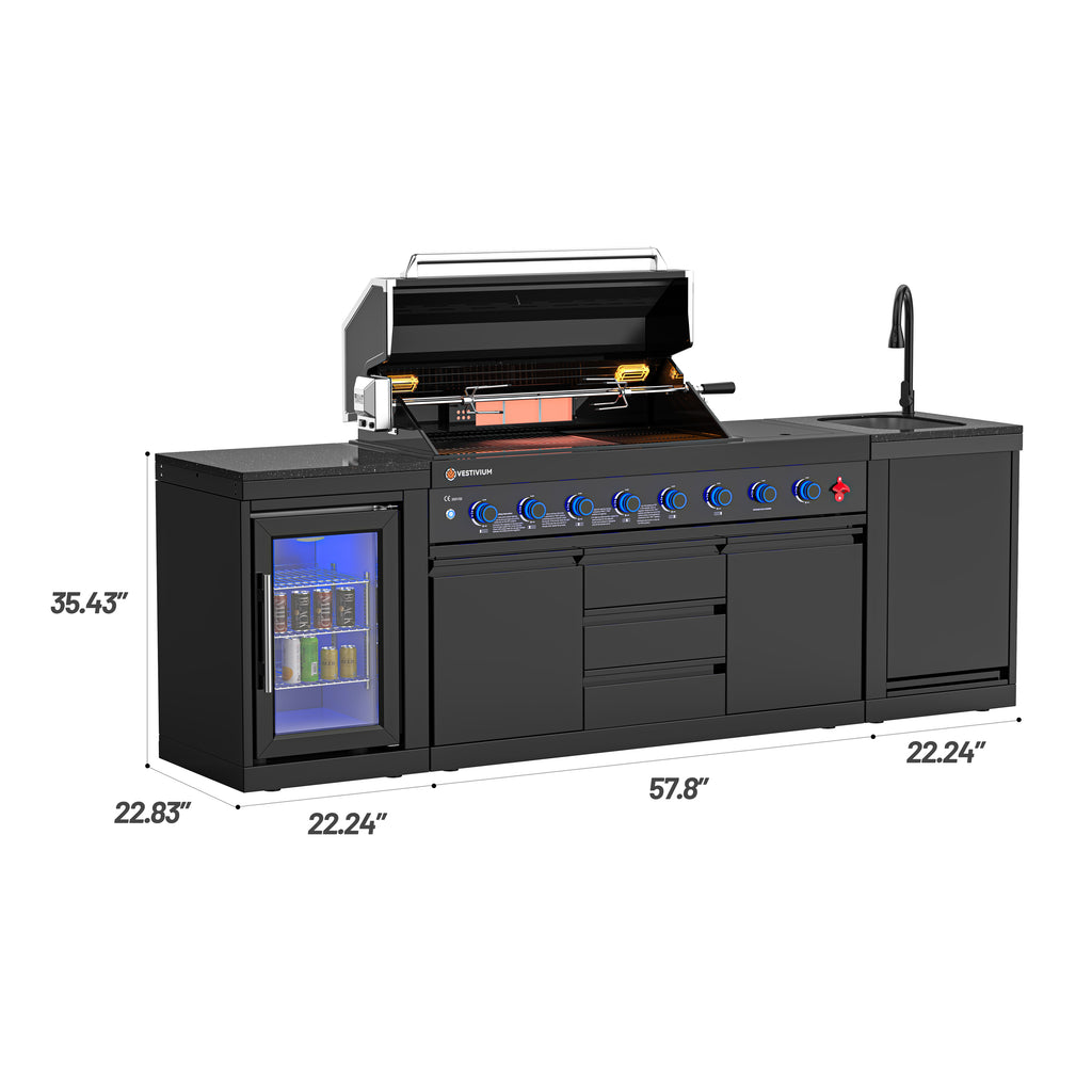 SERA Series Outdoor Modular Kitchen SC26-1 - Black