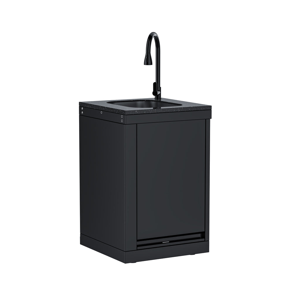 Single-Door Sink Cabinet with Hidden Table Module