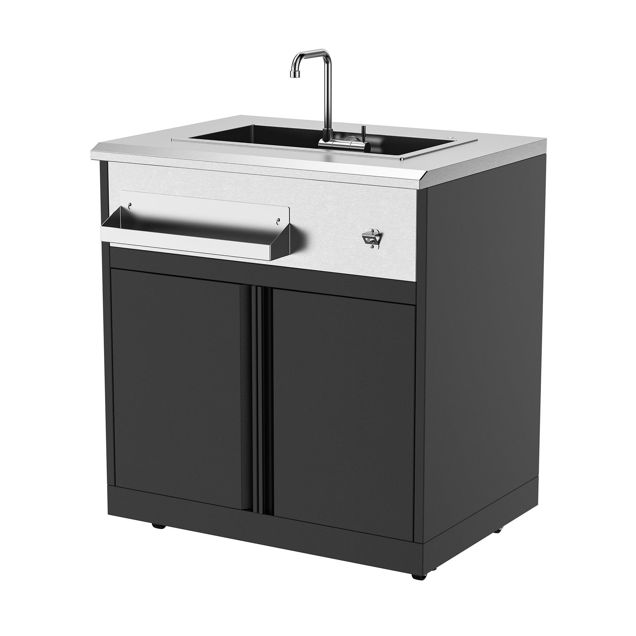 Vestivium Sera Series Outdoor Kitchen Island with Built - in Grill, Sink,Pizza Oven