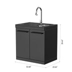 Vestivium Sera Series Outdoor Kitchen Island with Built - in Grill, Sink