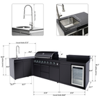 SERA-B Series Outdoor Modular Kitchen – All-in-One Backyard Cooking System