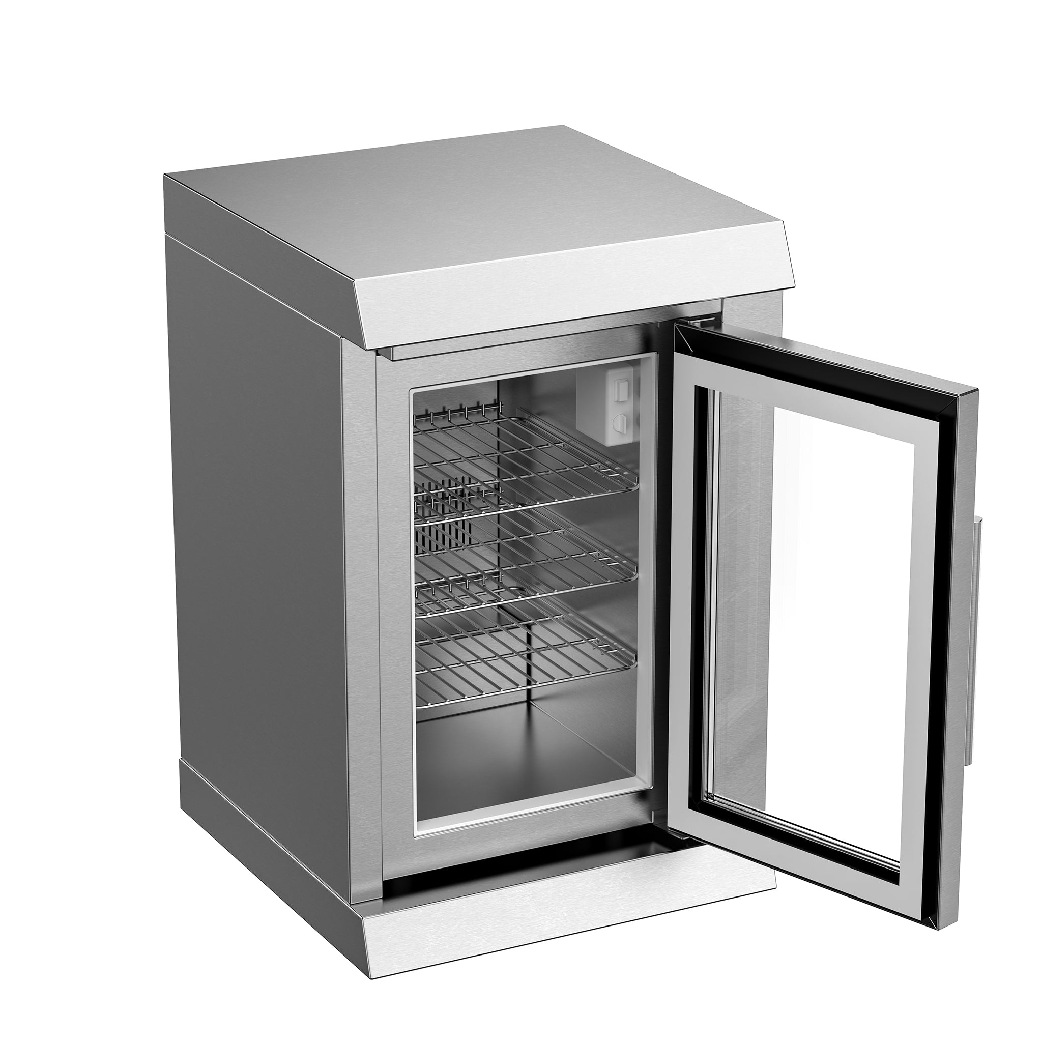 Vestivium Sera Series Outdoor Kitchen Island with Built - in Grill, Sink & Refrigerator