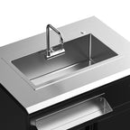 Vestivium Sera Series Outdoor Kitchen Island with Built - in Grill, Sink,Pizza Oven