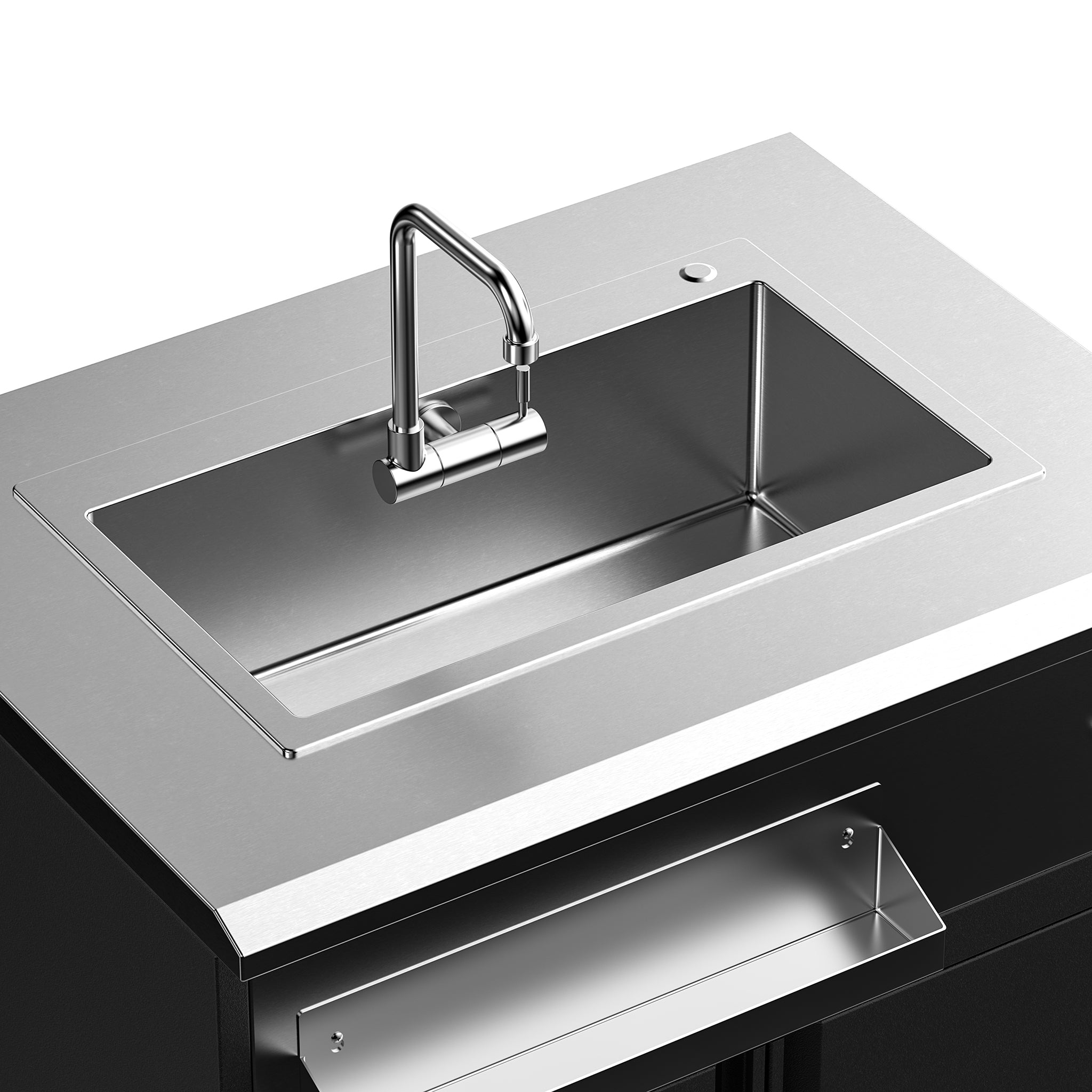 Vestivium Sera Series Outdoor Kitchen Island with Built - in Grill, Sink,Pizza Oven