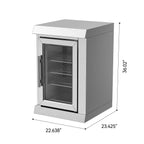 Vestivium Sera Series Outdoor Kitchen Island with Built - in Grill, Sink & Refrigerator