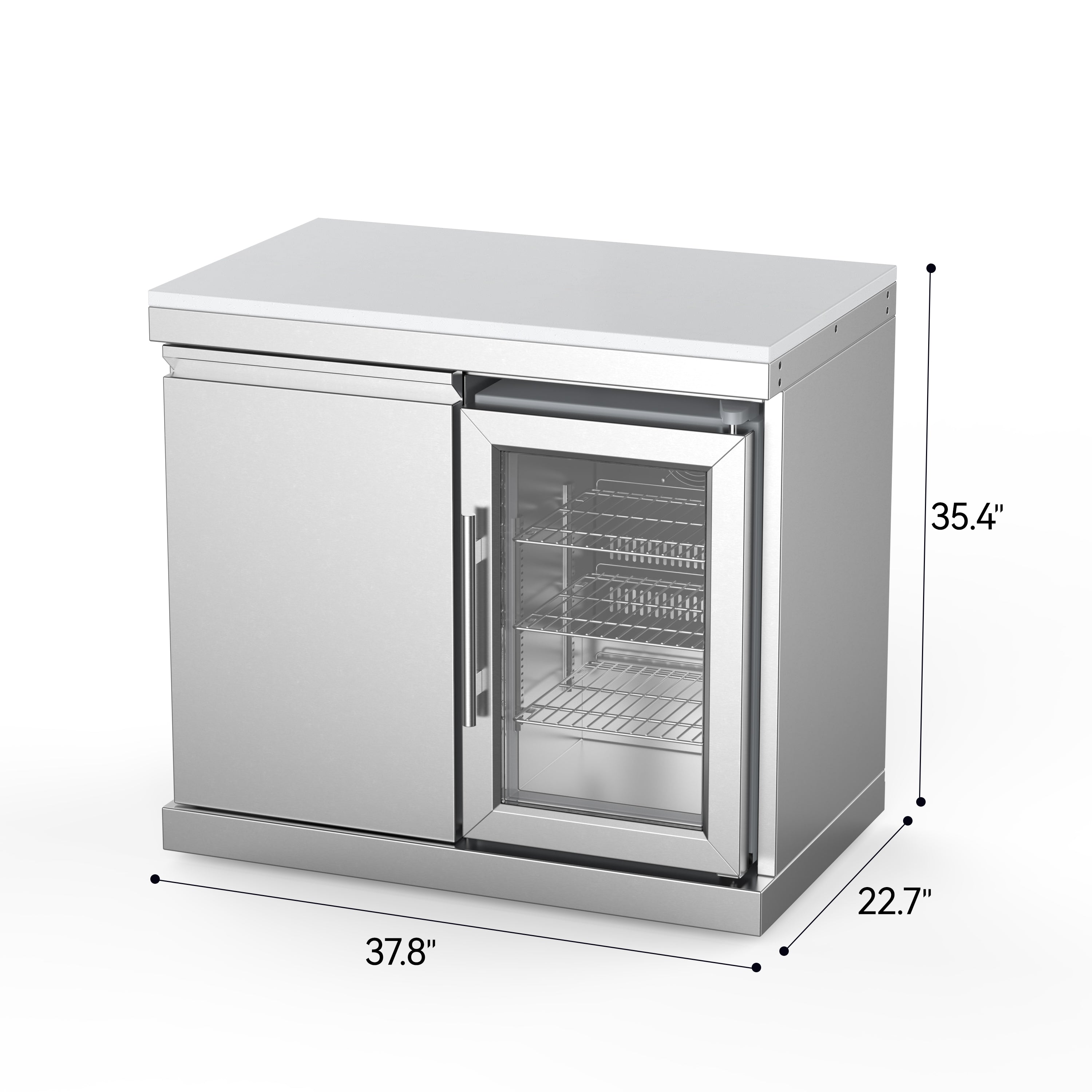 Combo Storage and Refrigerator Cabinet