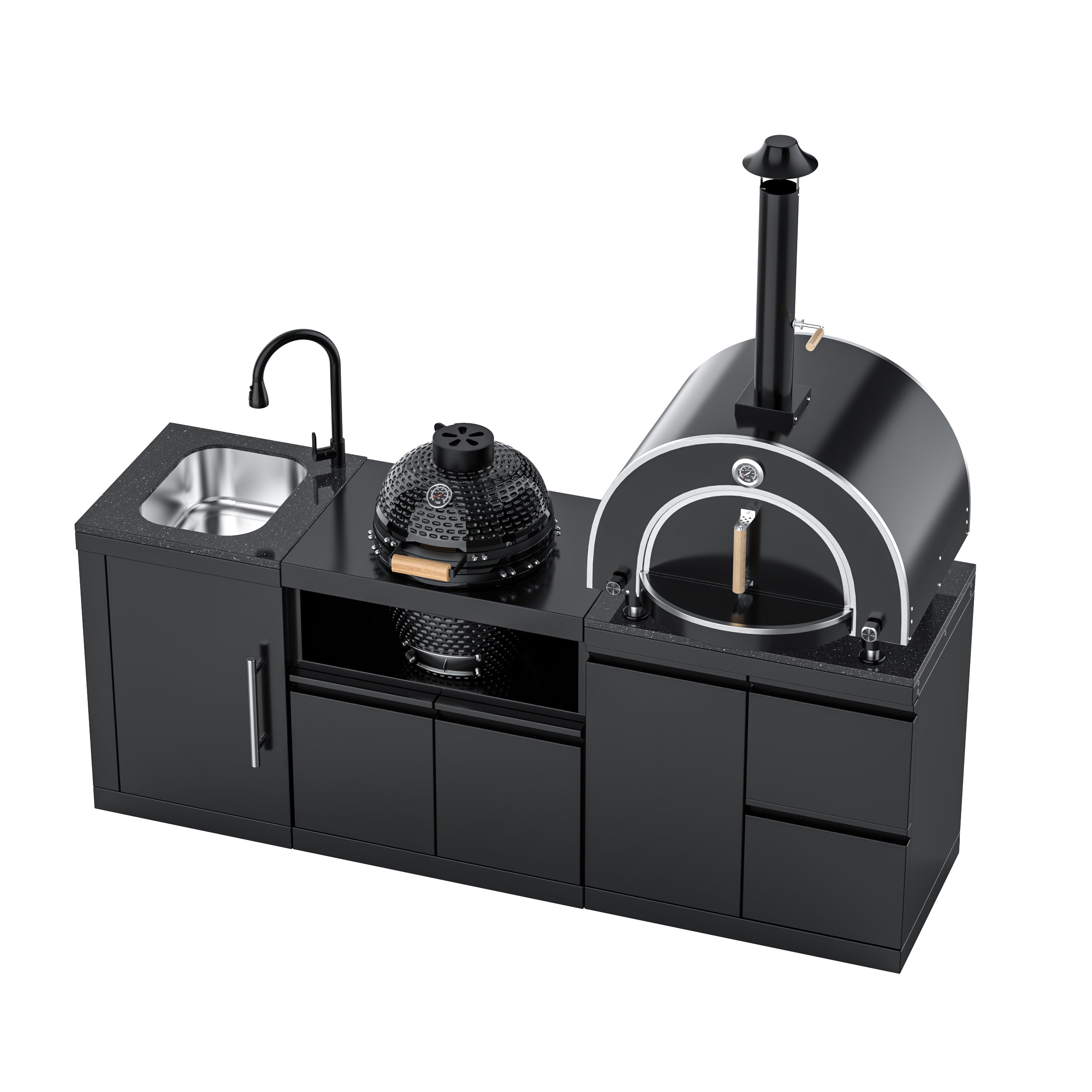 VESTIVIUM 4-Piece Modular Outdoor Kitchen Island Set | SM-SDSKPO