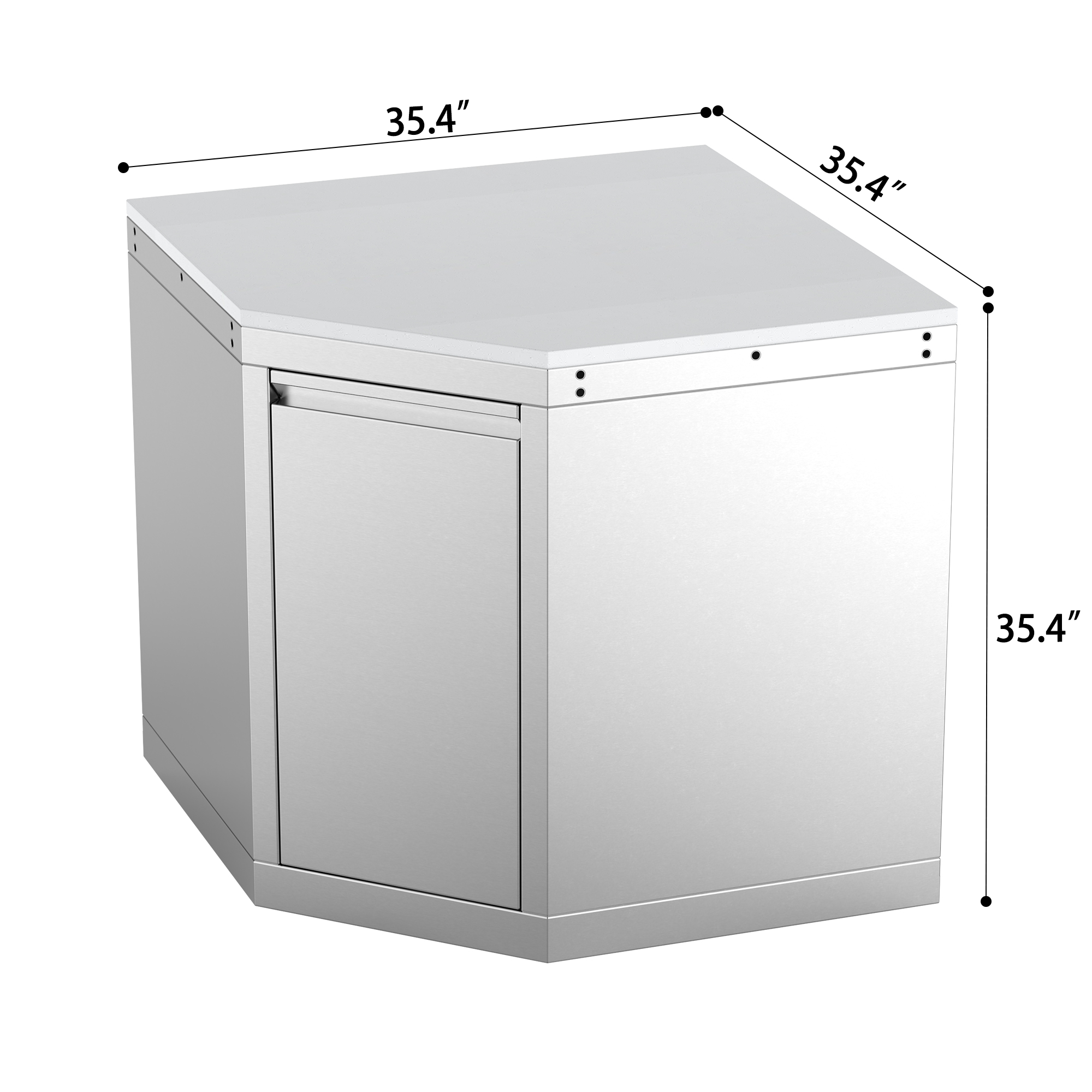 Wide Angle Corner Cabinet