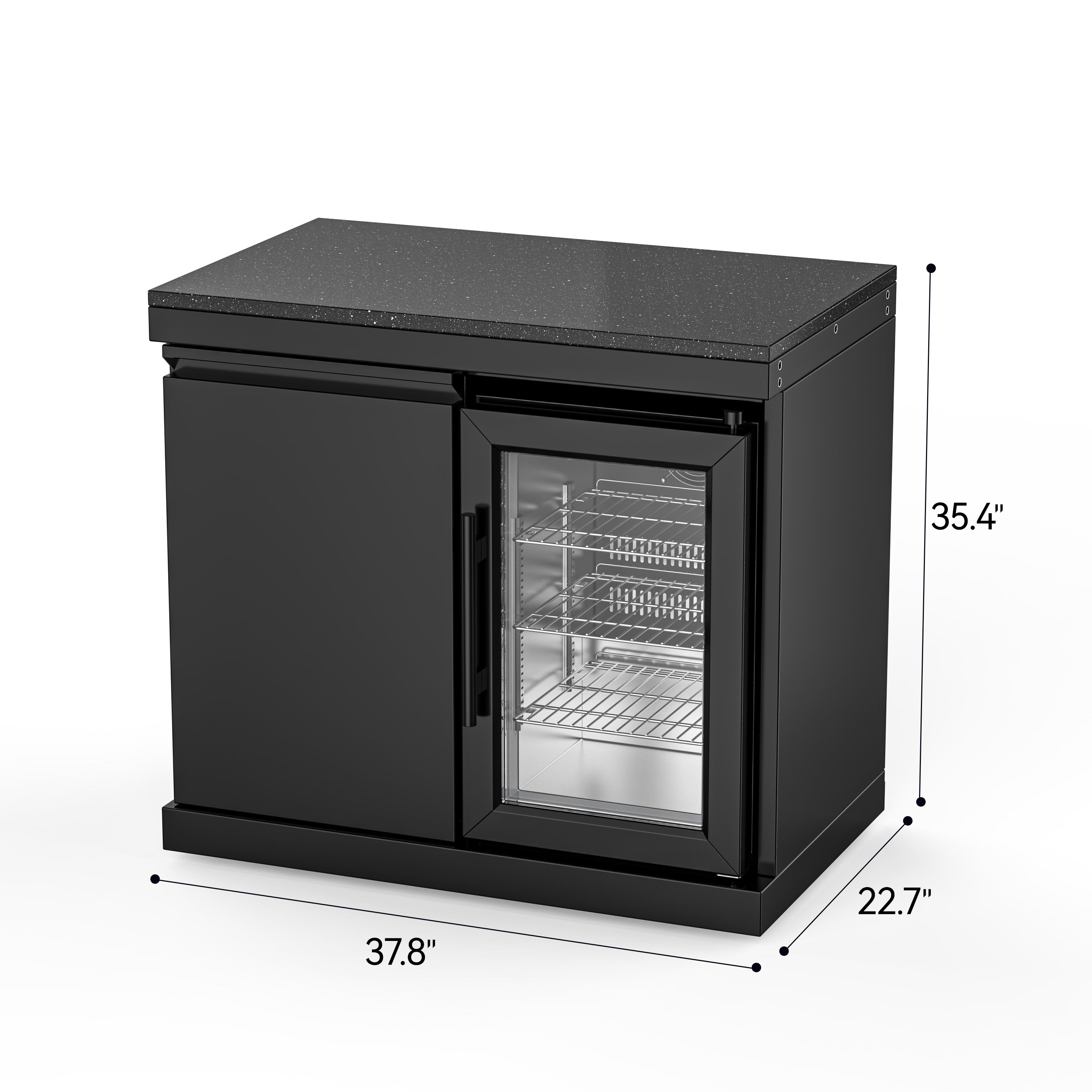 Combo Storage and Refrigerator Cabinet