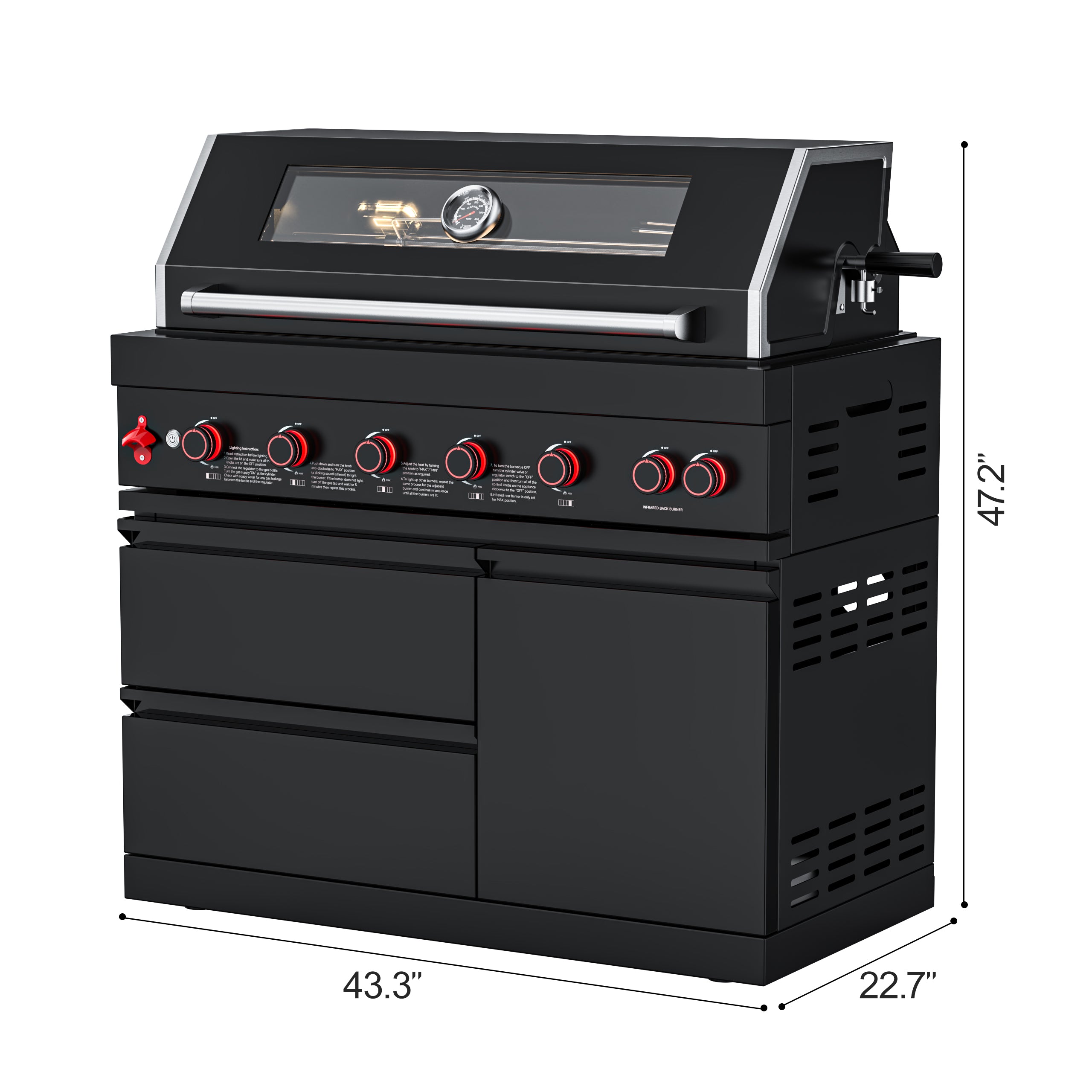 87900 BTU Outdoor Kitchen Grill Island