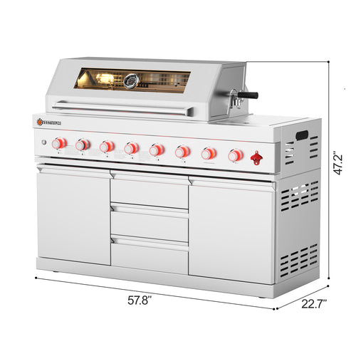 99500 BTU Outdoor Kitchen Grill Island