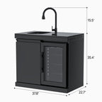 Single-Door Storage with Sink and Single-Door Refrigerator Module