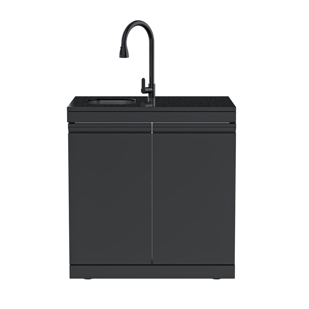 Double-Door Storage Cabinet with Sink Module