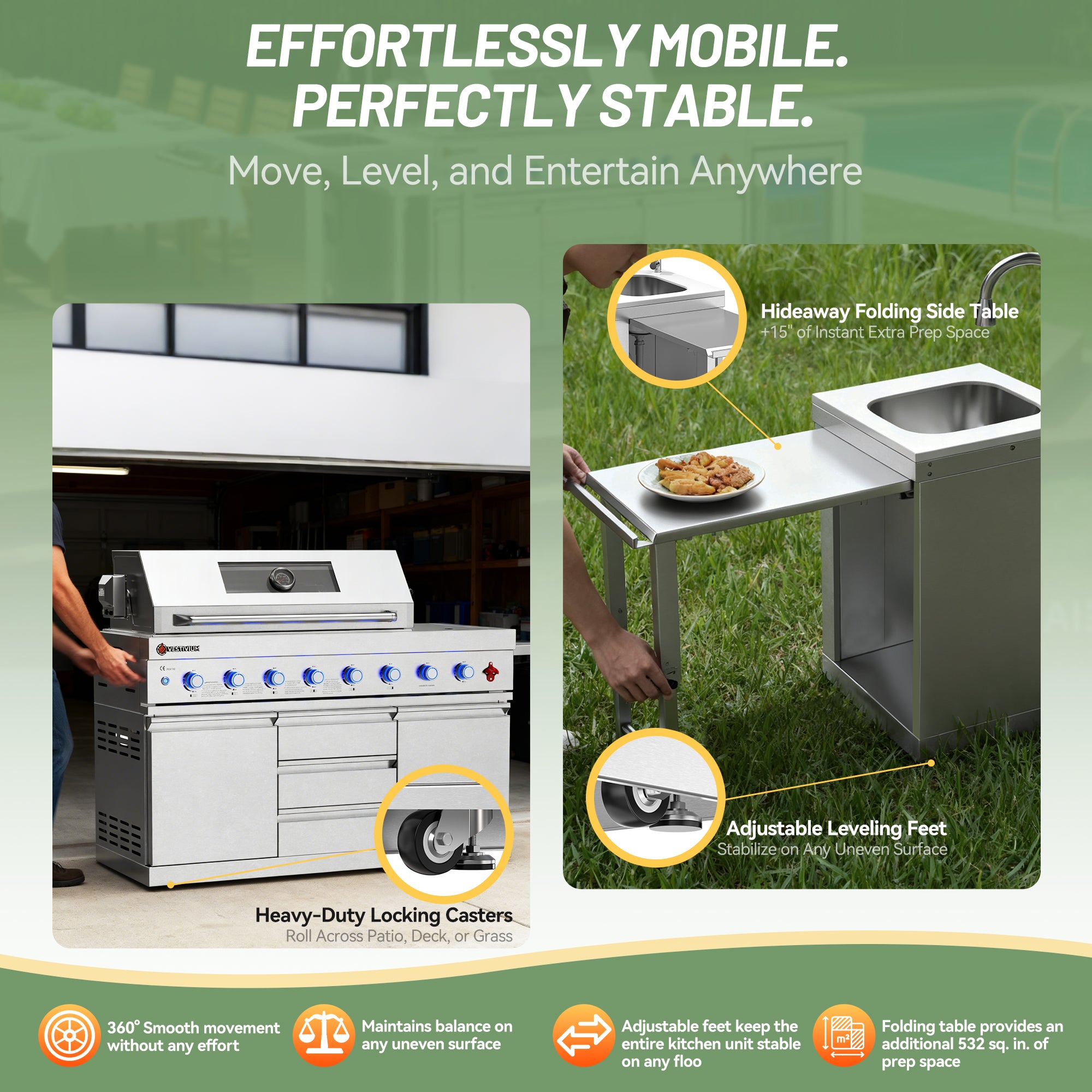 Vestivium Sera Series Outdoor Kitchen Island