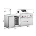 VESTIVIUM 2-Piece Modular Outdoor Kitchen Island Set | V411-SF