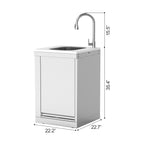 Single-Door Sink Cabinet with Hidden Table Module