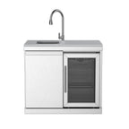 Single-Door Storage with Sink and Single-Door Refrigerator Module