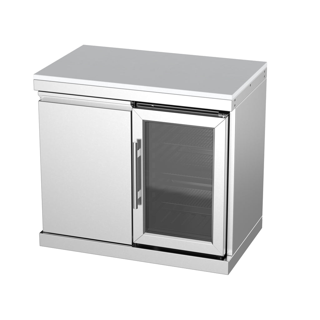 Single-Door Cabinet with Refrigerator Module