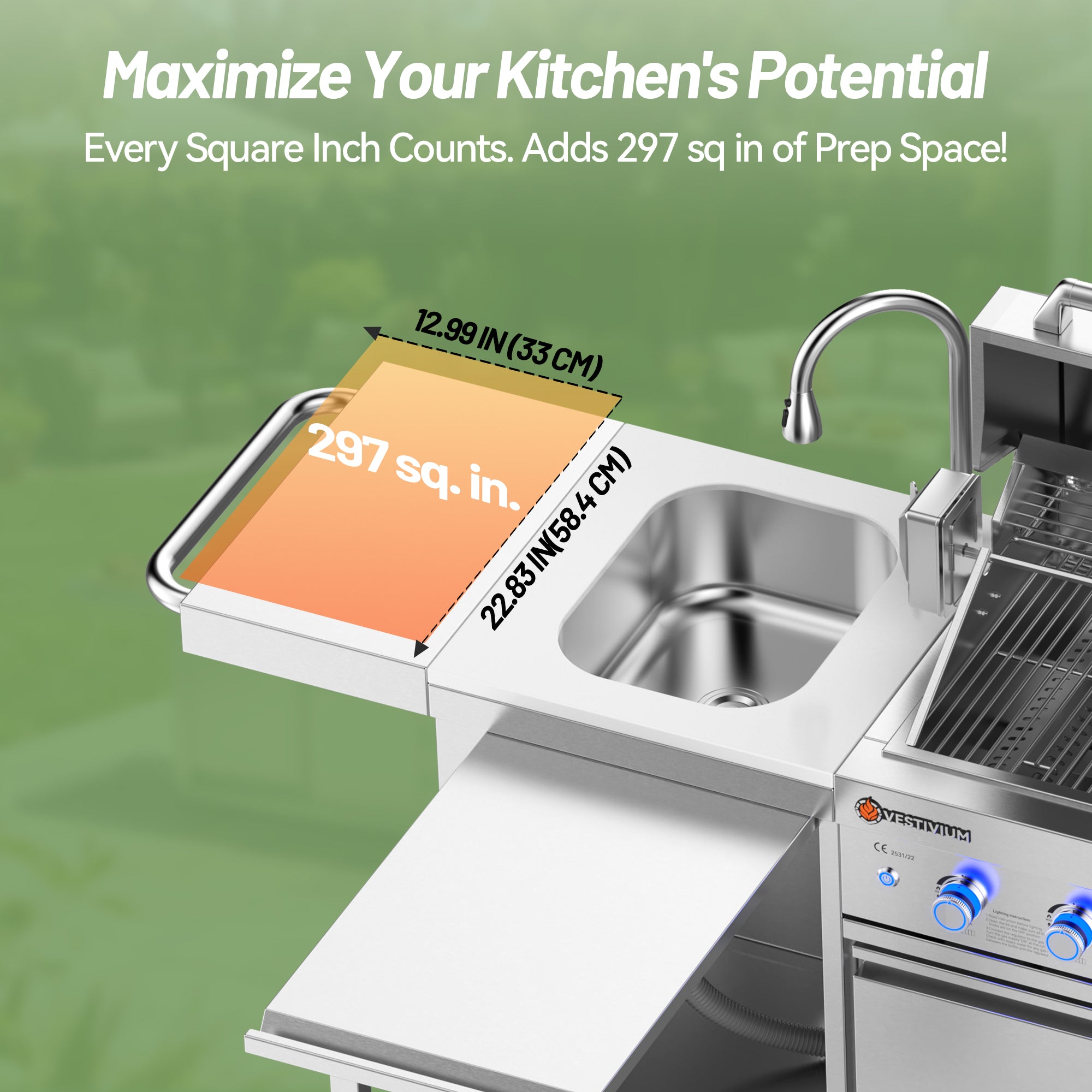 Outdoor Kitchen Foldable Side Panel Replacement Parts