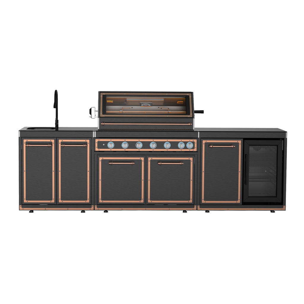 ROMA Black-Gold 304 Stainless Steel Outdoor Kitchen Set