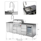 SERA-B Series Outdoor Modular Kitchen – All-in-One Backyard Cooking System