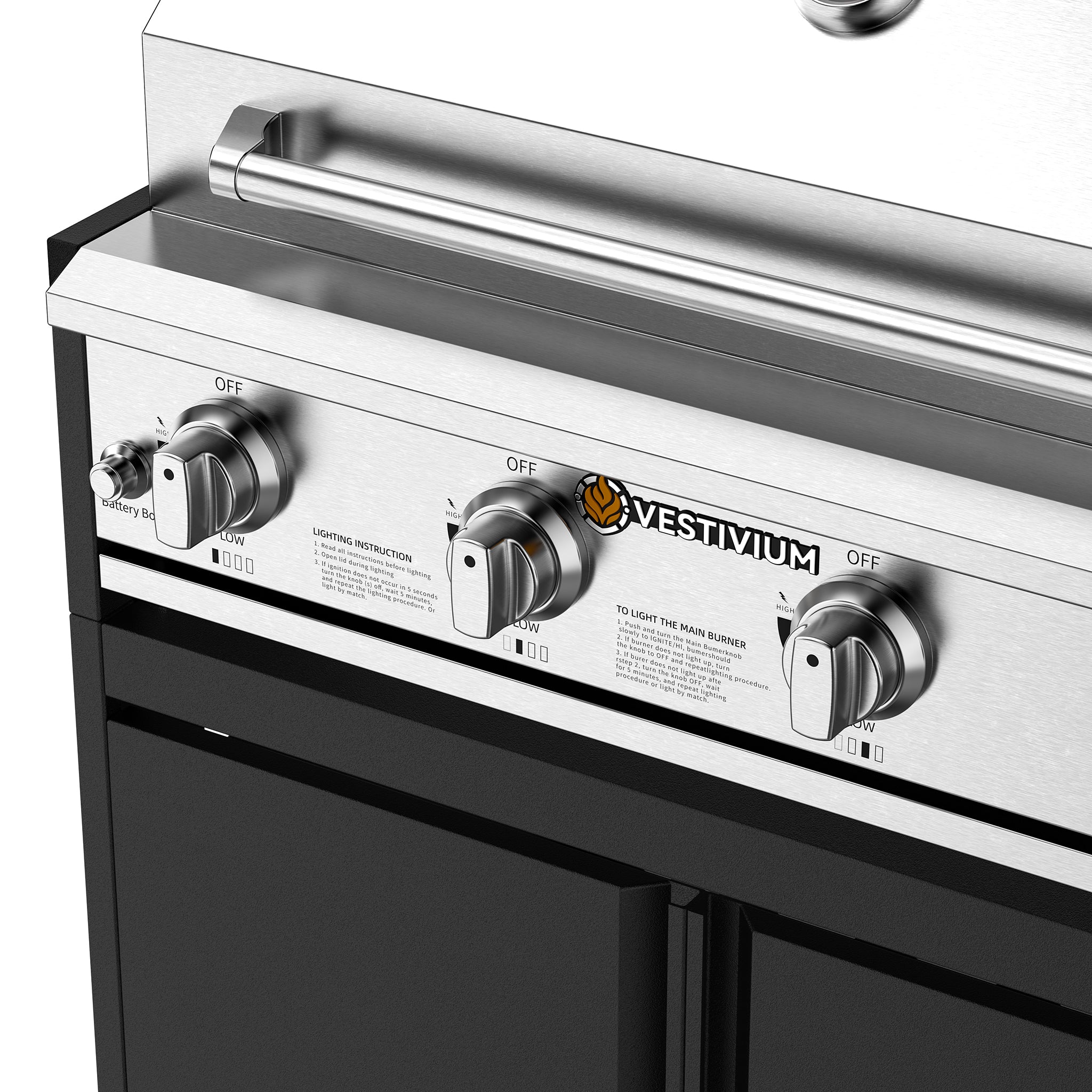 Vestivium Sera Series Outdoor Kitchen Island with Built - in Grill, Sink,Pizza Oven