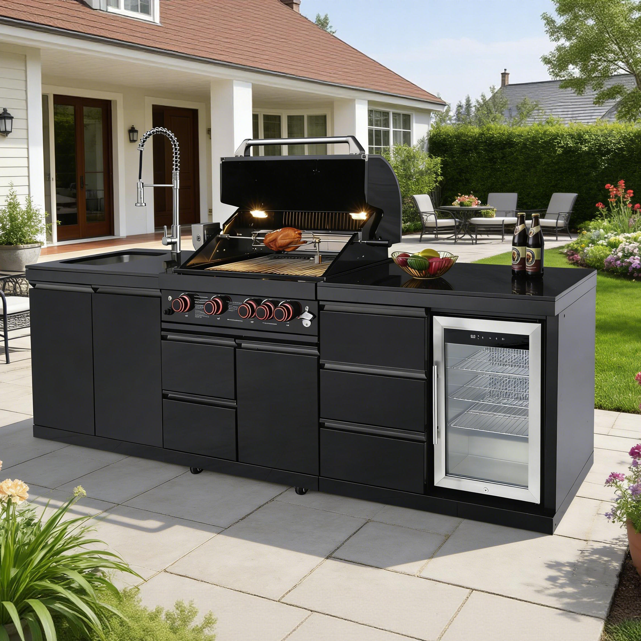 SERA-B Series Outdoor Modular Kitchen – All-in-One Backyard Cooking System