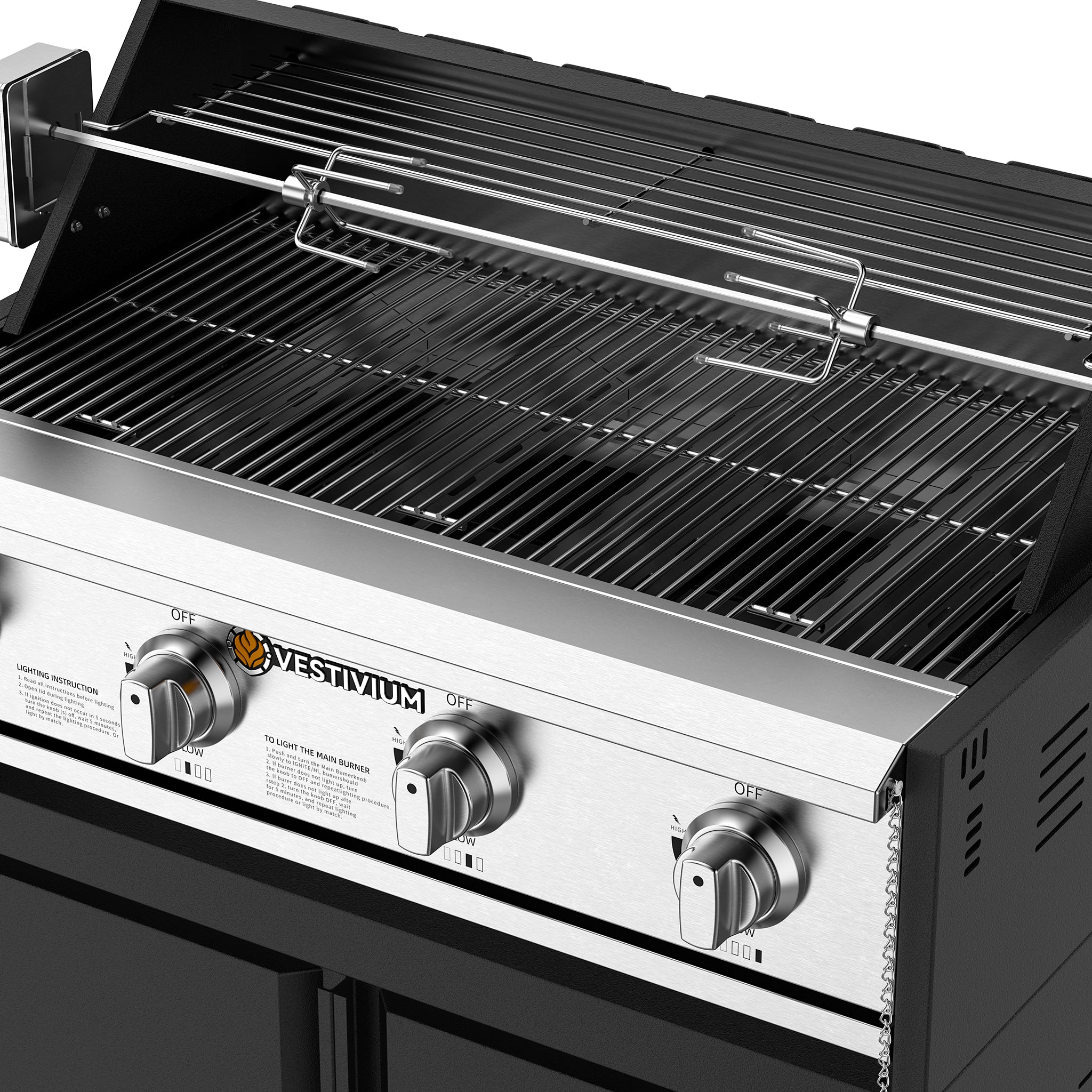Vestivium Sera Series Outdoor Kitchen Island with Built - in Grill, Sink,Pizza Oven