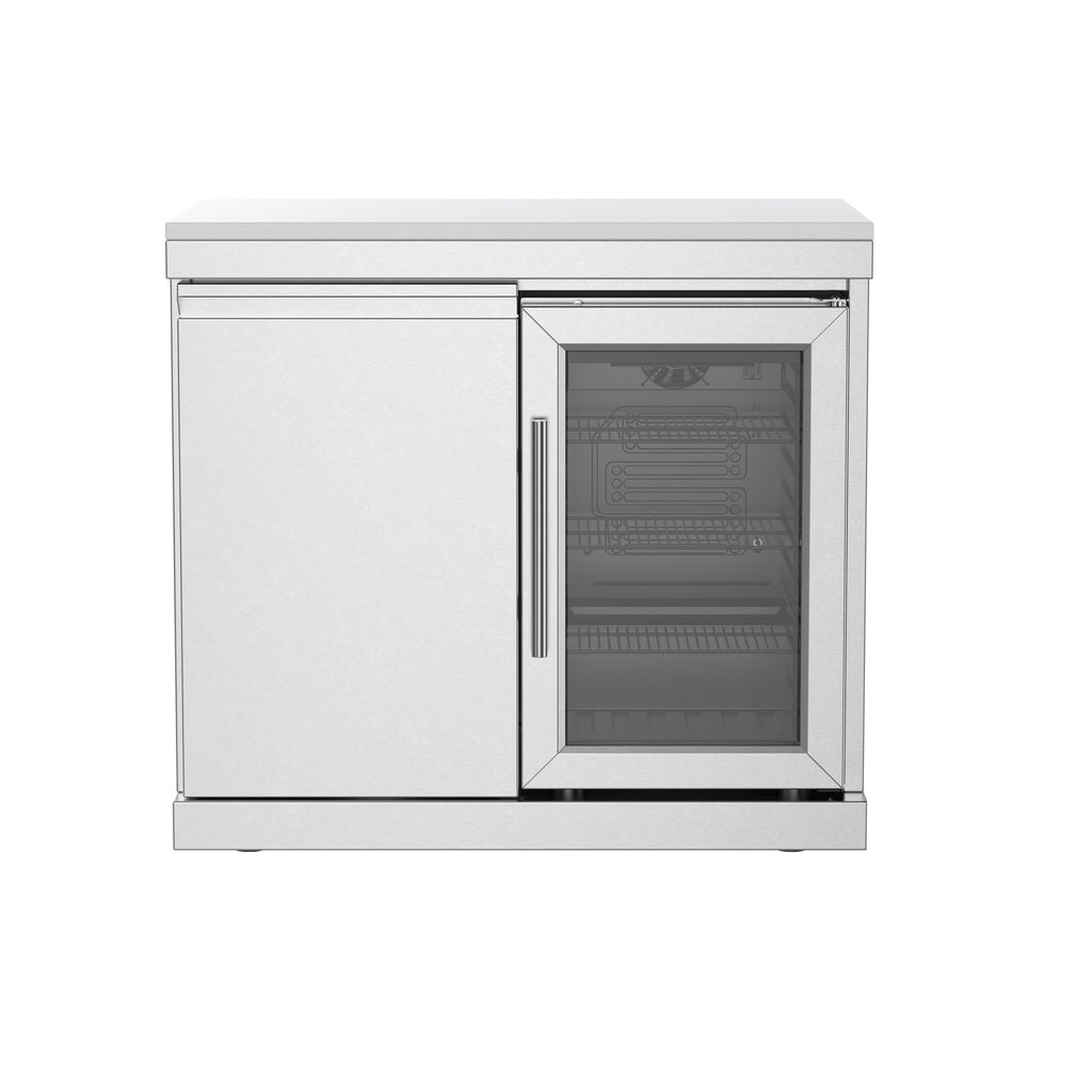 Single-Door Cabinet with Refrigerator Module