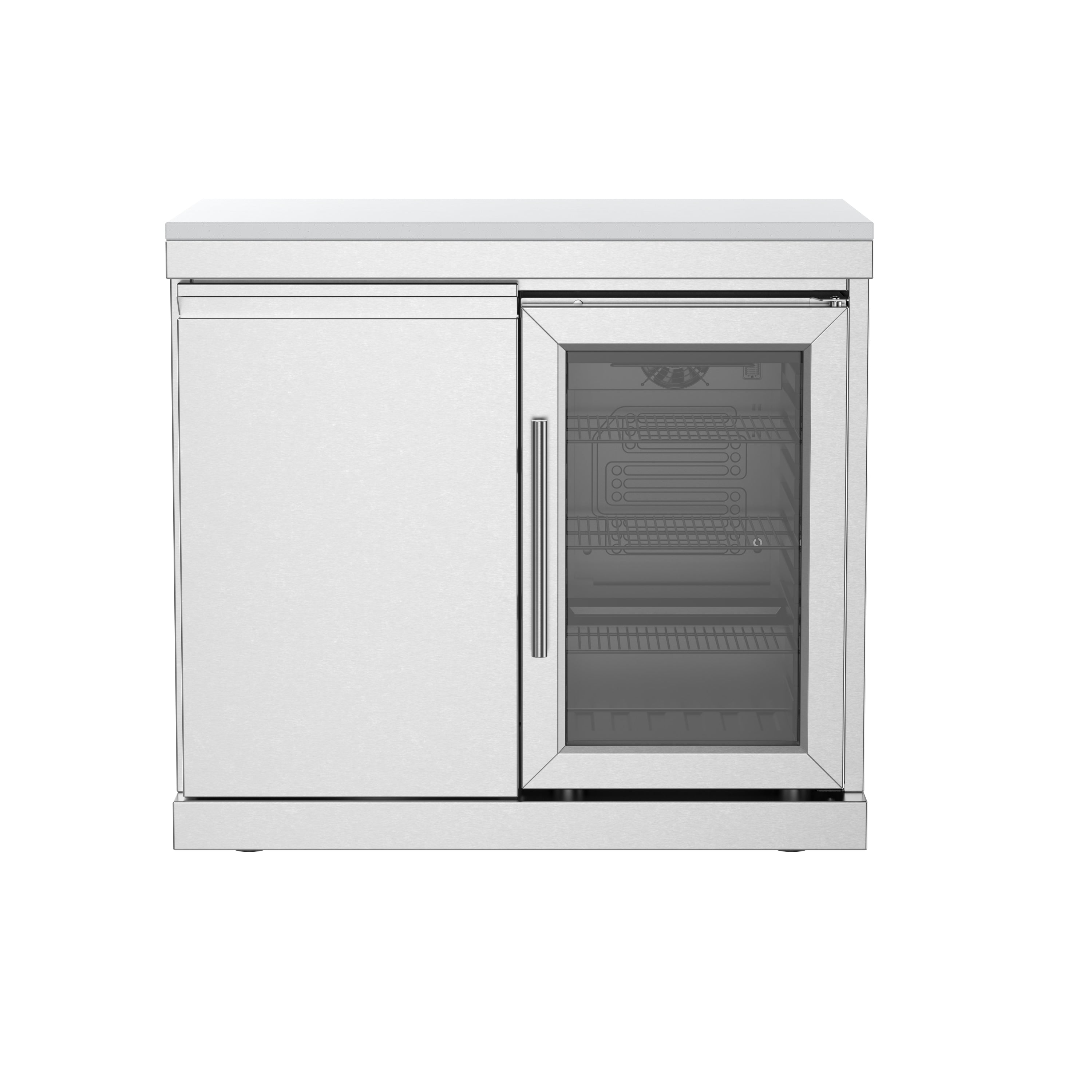 Single-Door Cabinet with Refrigerator Module