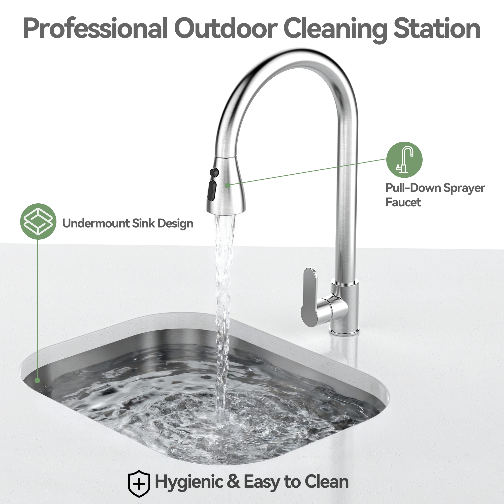 VESTIVIUM Stainless Steel Sink and Drawer Combo