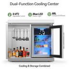 Combo Storage and Refrigerator Cabinet