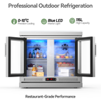 VESTIVIUM 115L Outdoor Double Door Refrigerator Cabinet