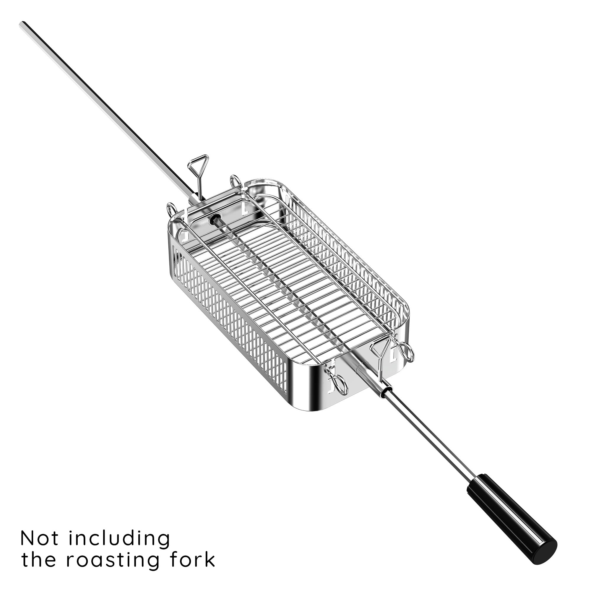Rotating Barbecue Grill Basket Kit