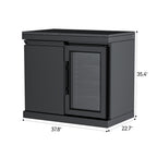 Single-Door Cabinet with Refrigerator Module