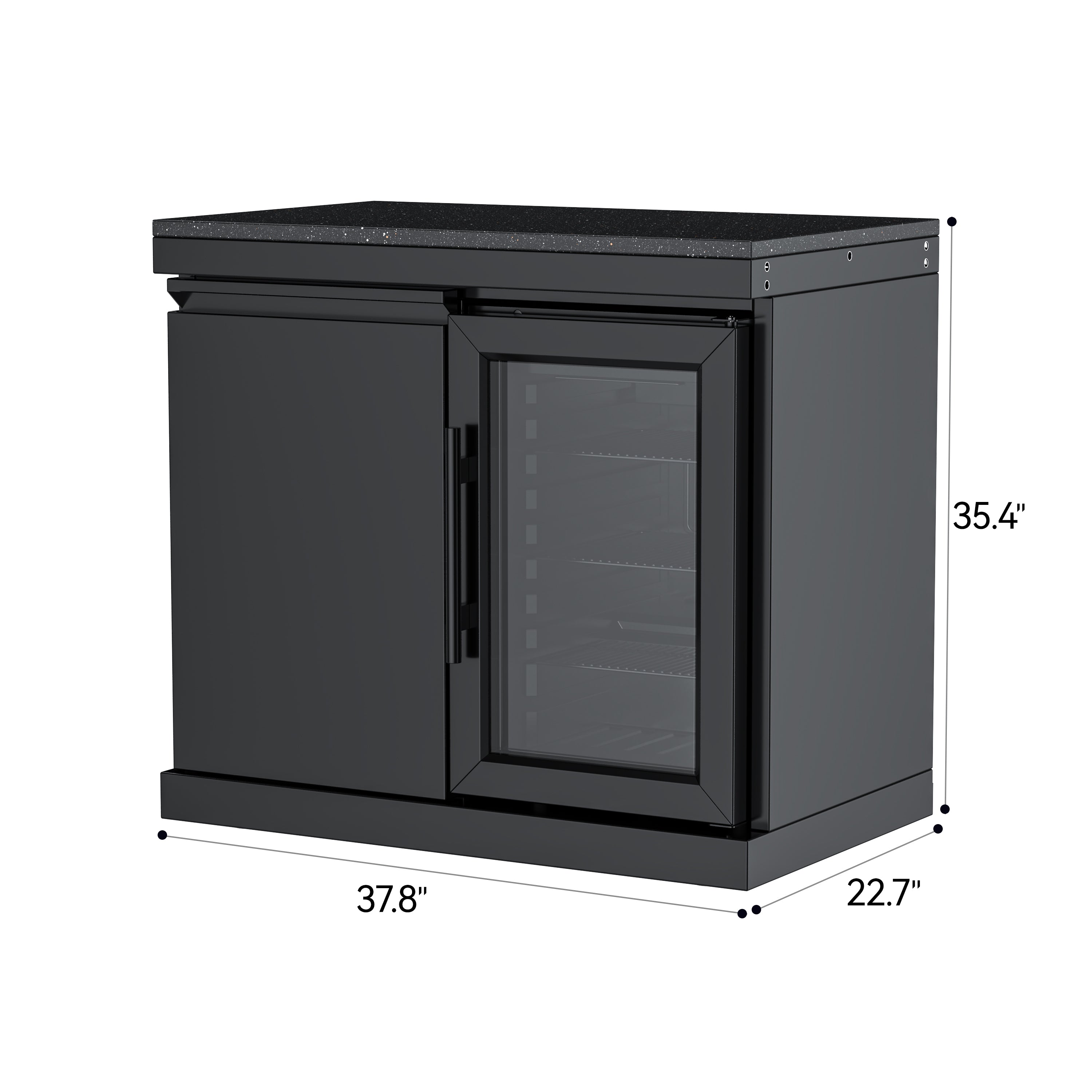 Single-Door Cabinet with Refrigerator Module