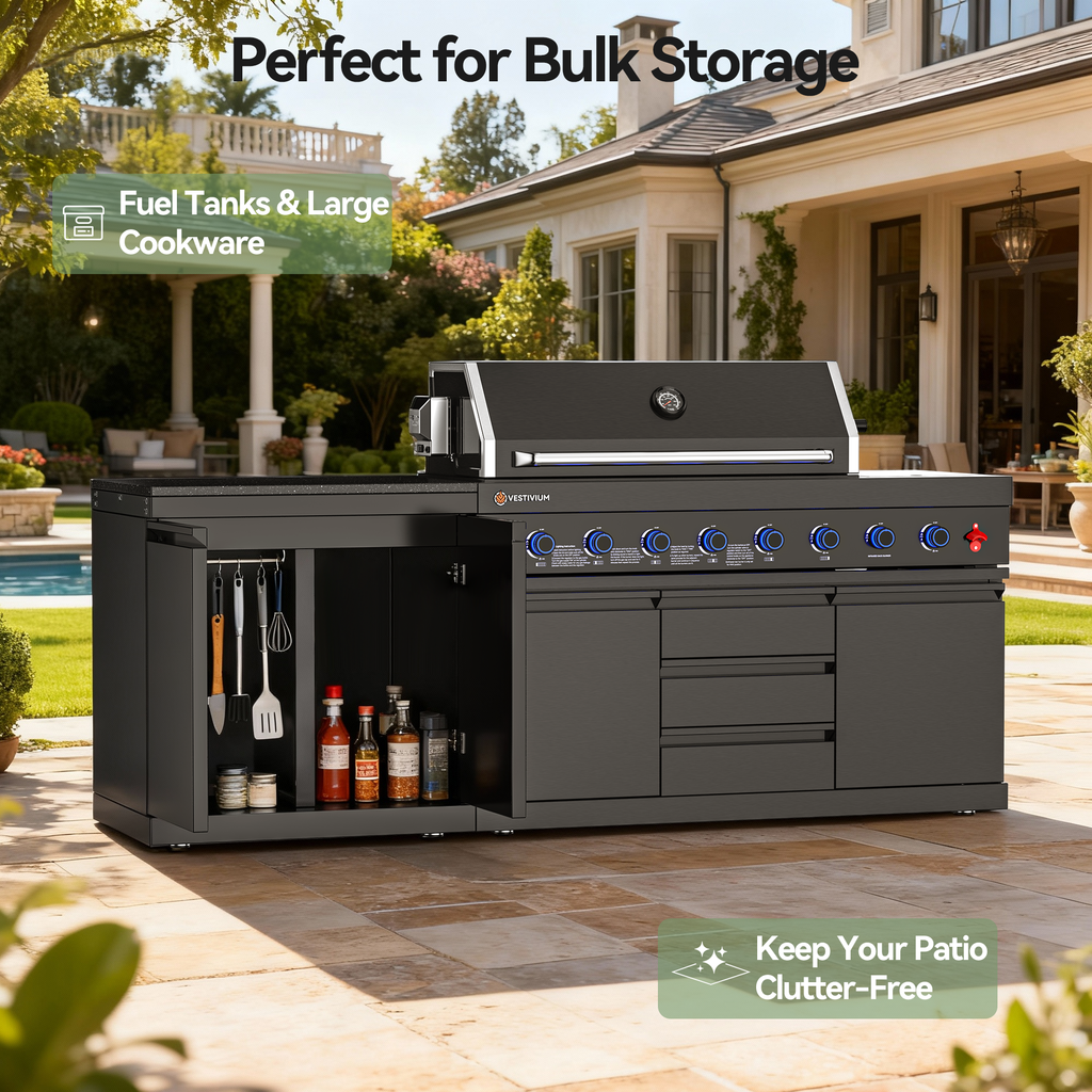 VESTIVIUM Stainless Steel Storage Cabinet - Double Door