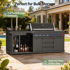 VESTIVIUM Stainless Steel Storage Cabinet - Double Door