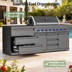 VESTIVIUM Stainless Steel 3-Drawer Outdoor Kitchen Cabinet