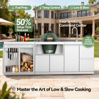 VESTIVIUM Ceramic Grill Cabinet for Outdoor Kitchen, Dedicated Egg Style Cooker Station