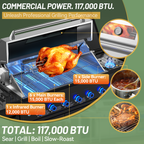 Vestivium Sera Series Outdoor Kitchen Island with Built - in Grill, Sink