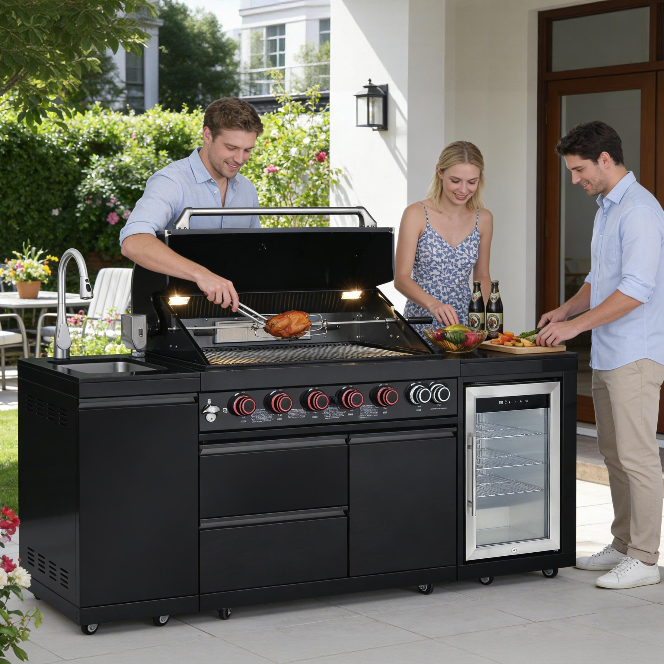 SERA-B Series Outdoor Modular Kitchen – All-in-One Backyard Cooking System