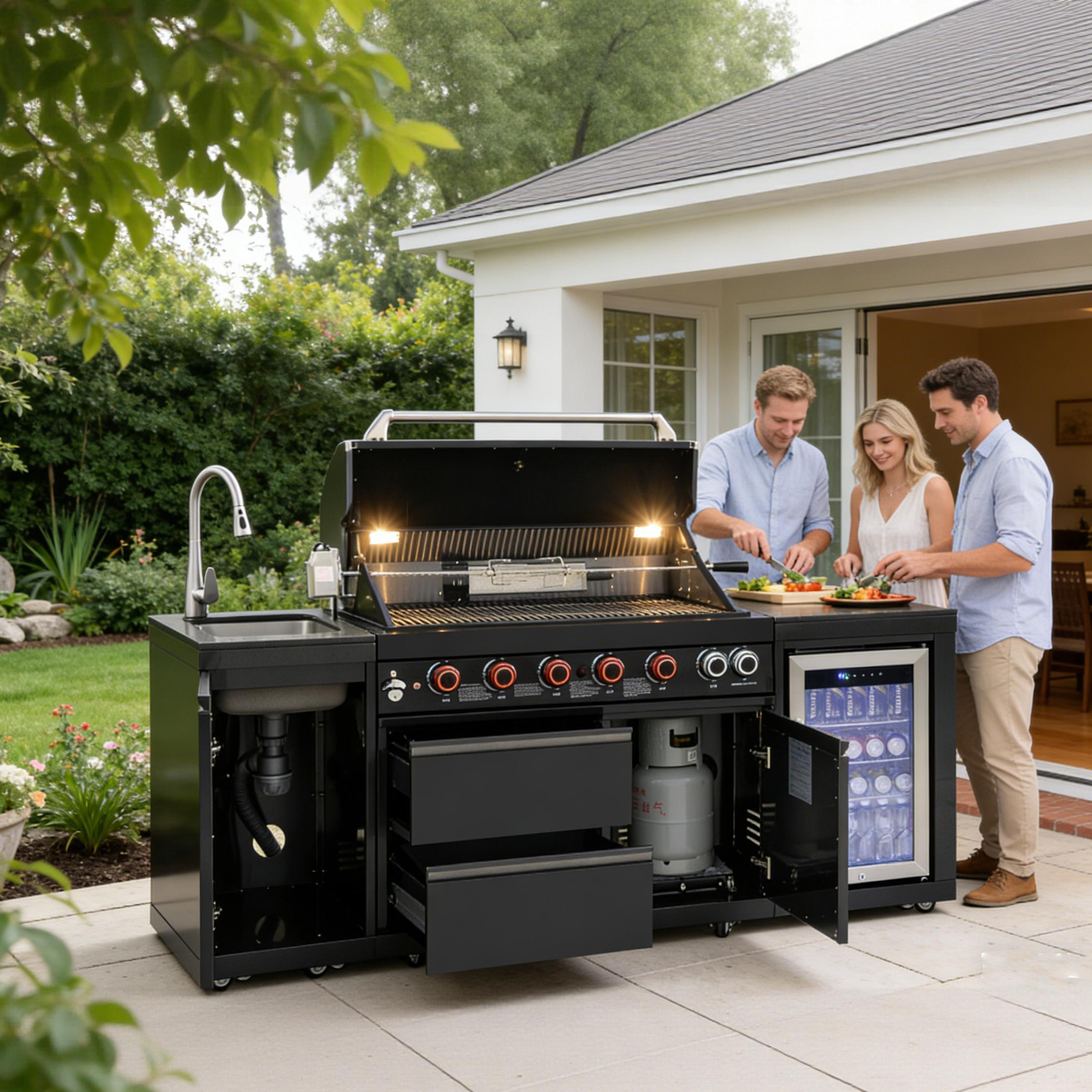SERA-B Series Outdoor Modular Kitchen – All-in-One Backyard Cooking System