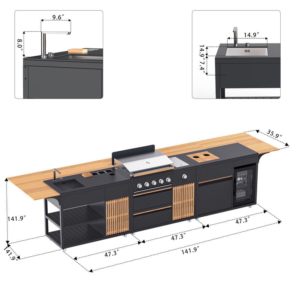 AEVA Series Set Outdoor Kitchen — Elegant, Premium Outdoor Living